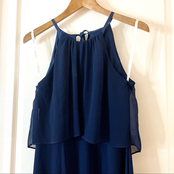 David’s Bridal Flounced Crinkle chiffon dress - Picture 4 of 8